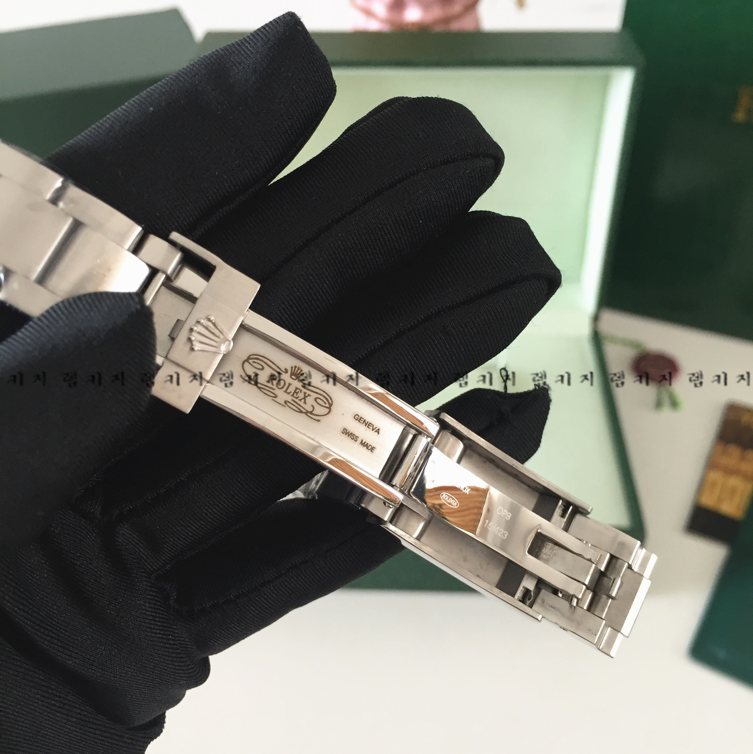 로렉스 서브마리너 그린다이얼 은장 메탈시계